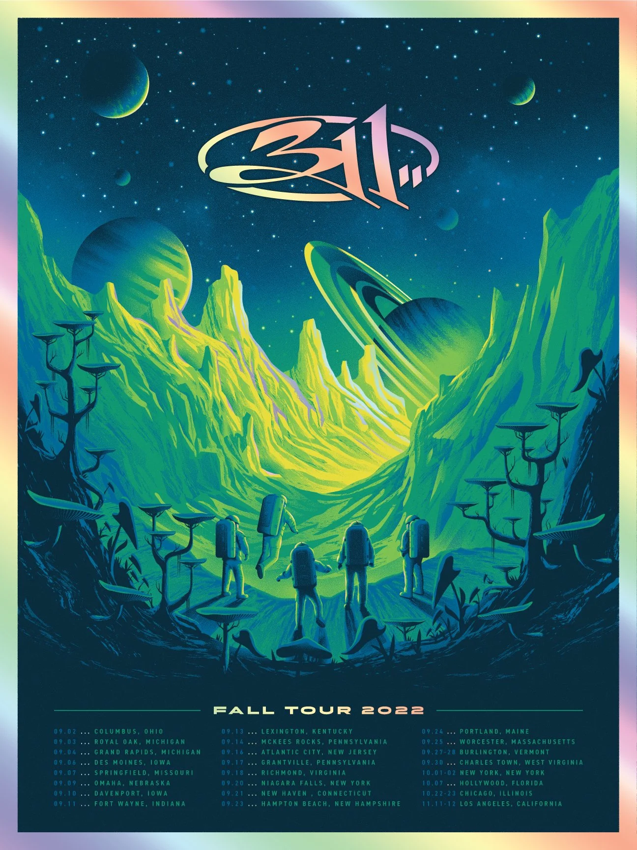 311 Fall Tour 2022 Poster — DKNG